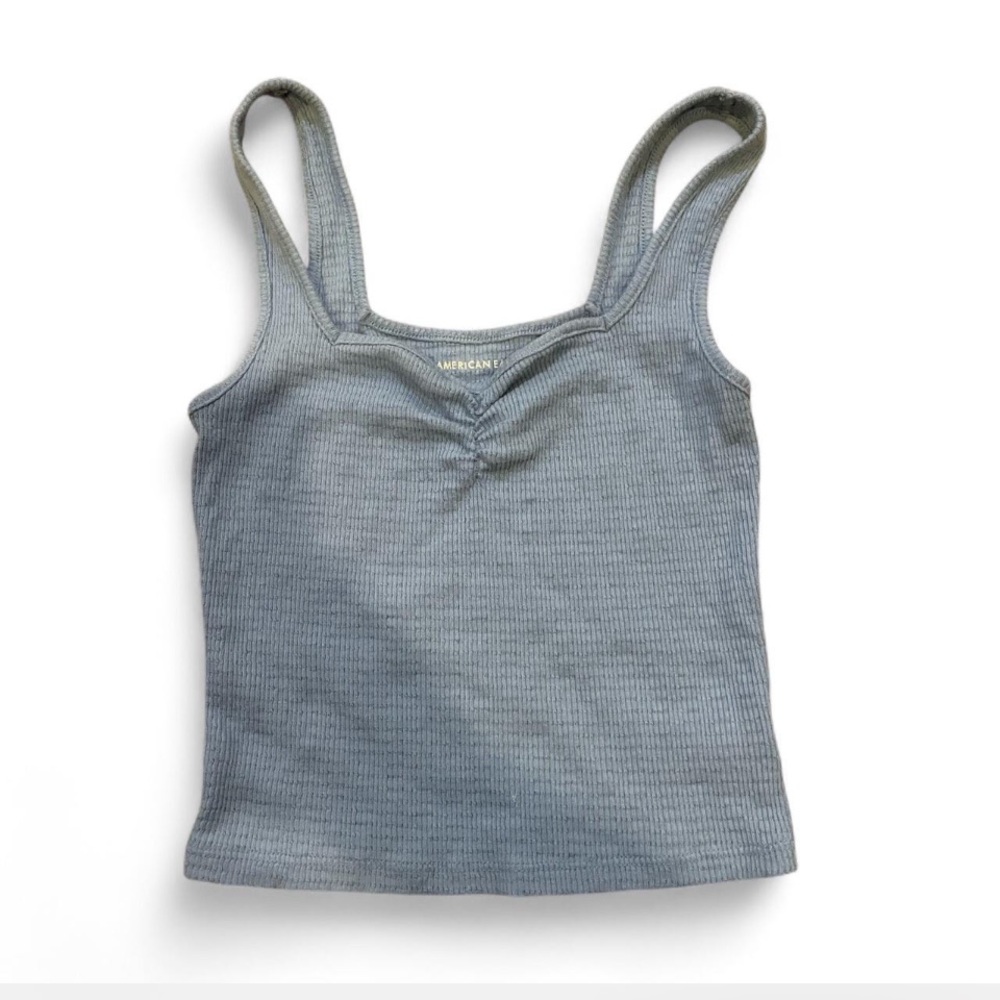 American Eagle Outfitters cropped Blue Tank Top